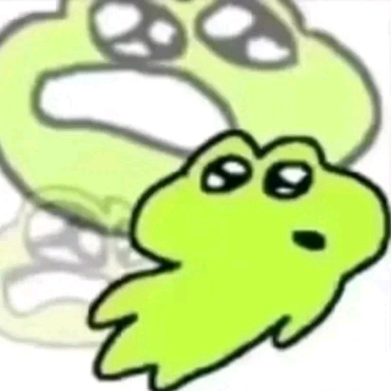 绿色青蛙闭着嘴巴