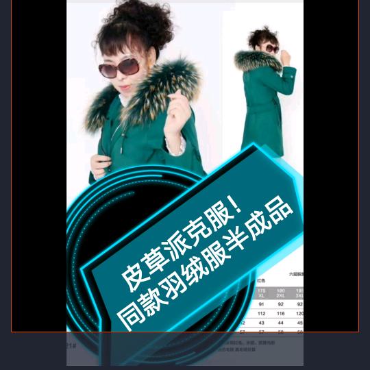批发派克服，同款羽绒服半成品