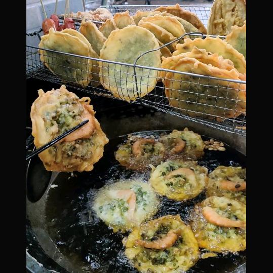 海南三姐妹炸葱虾饼