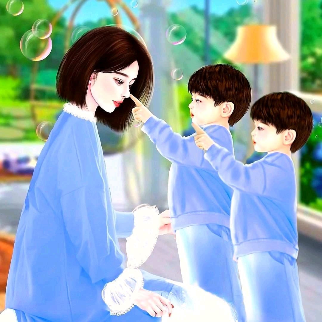 宝妈带着两个儿子的幸福