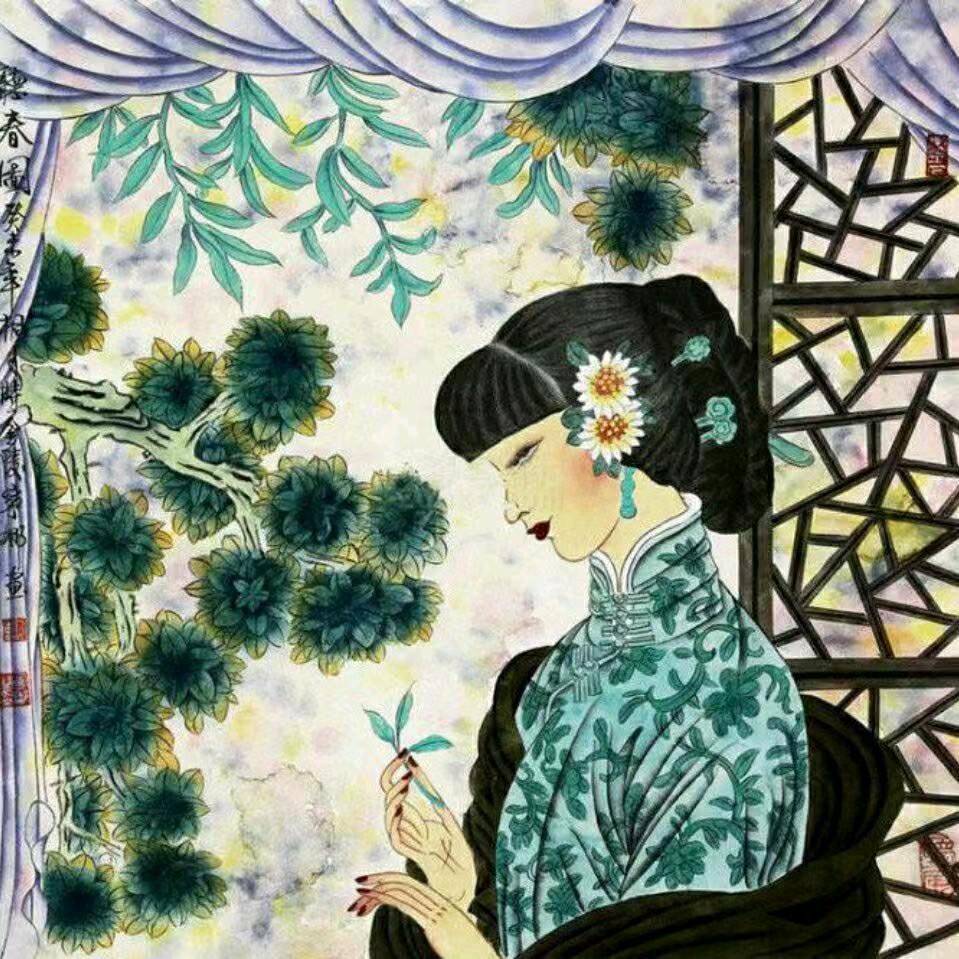 倚窗听花落
