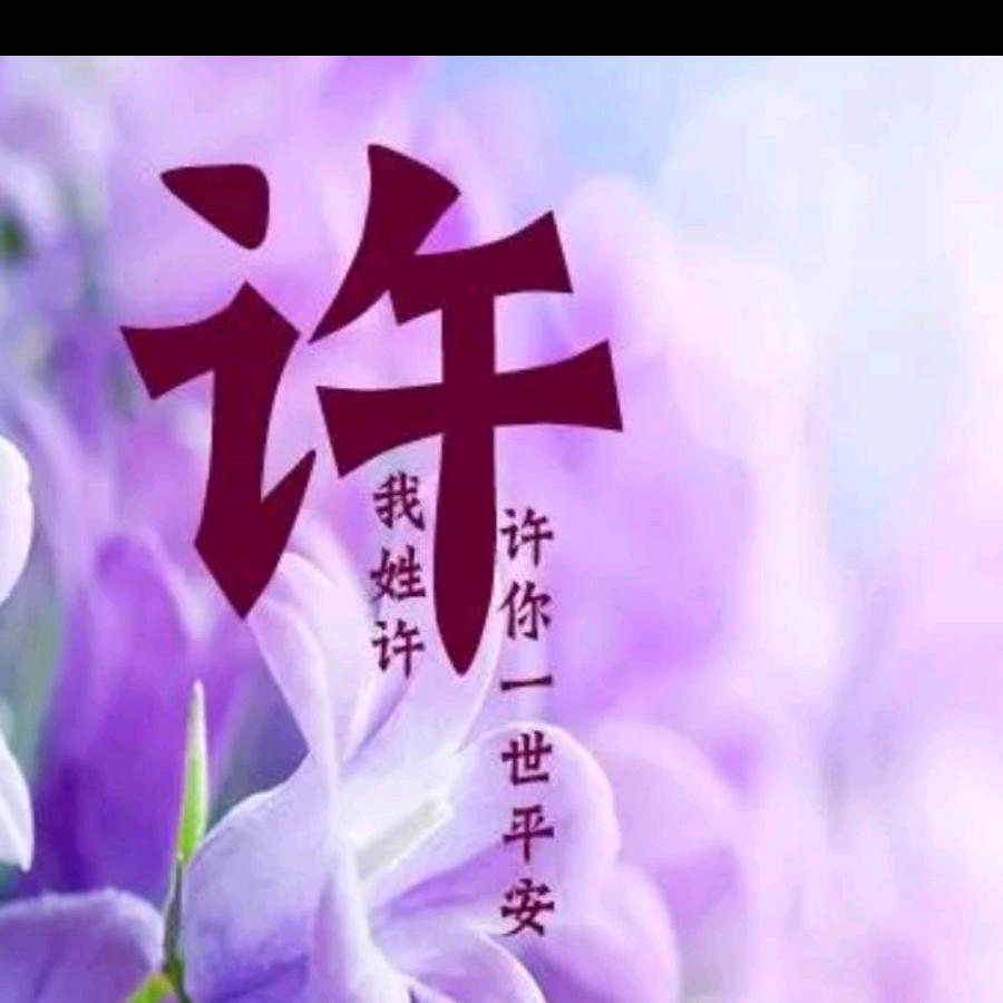 我姓许,?我心许