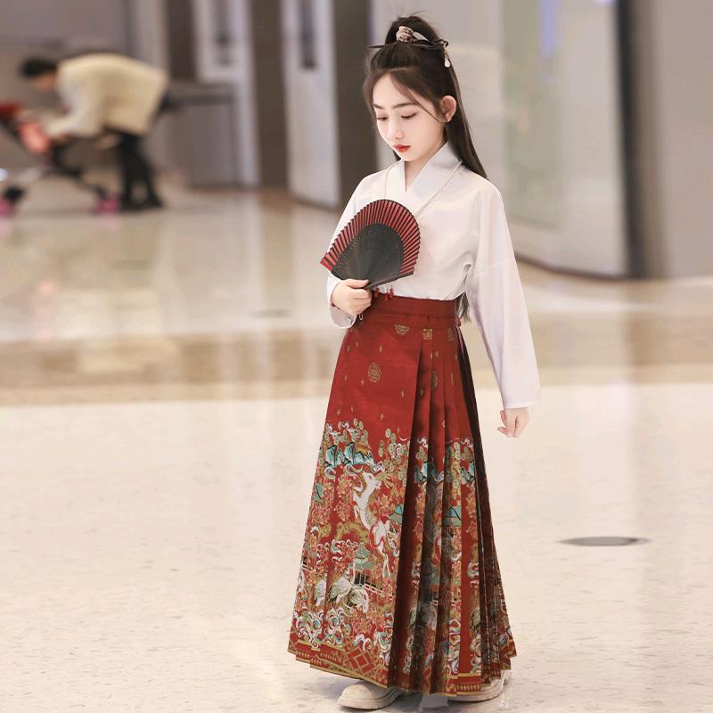 繁花坠儿童高端马面裙