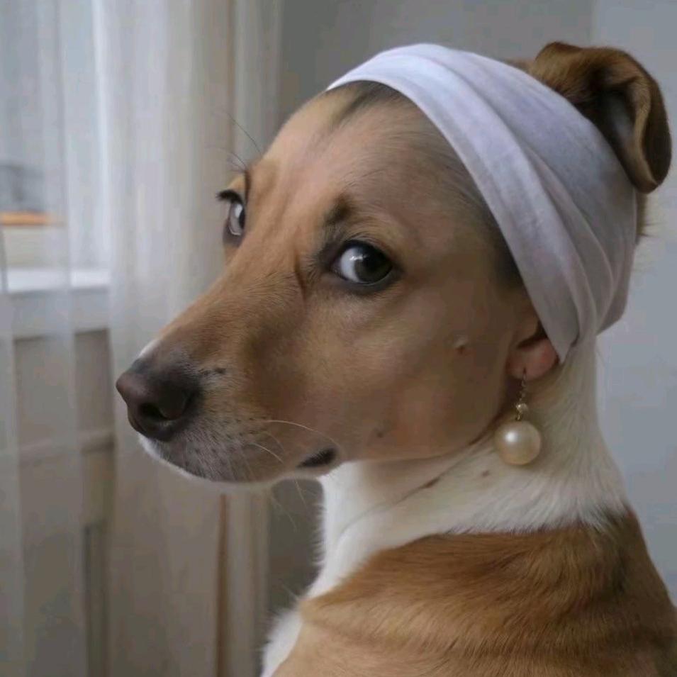 戴珍珠耳环的少女～