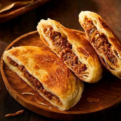 尔滨三姓街早市，香酥牛肉饼