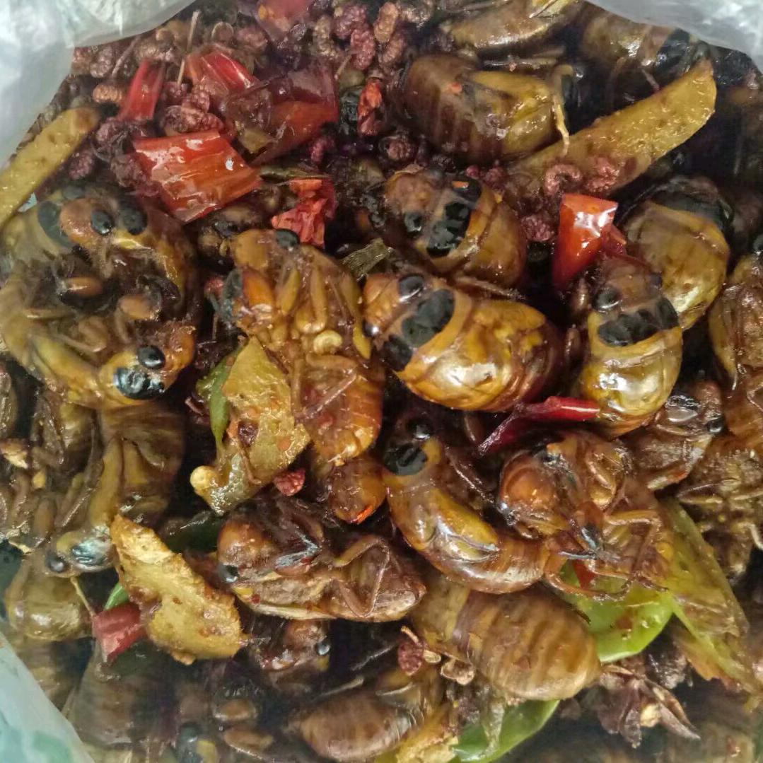 知了猴，金蝉。蒲城酥梨。