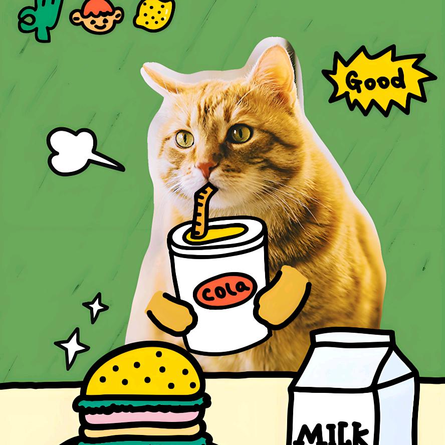 爱喝可乐的猫