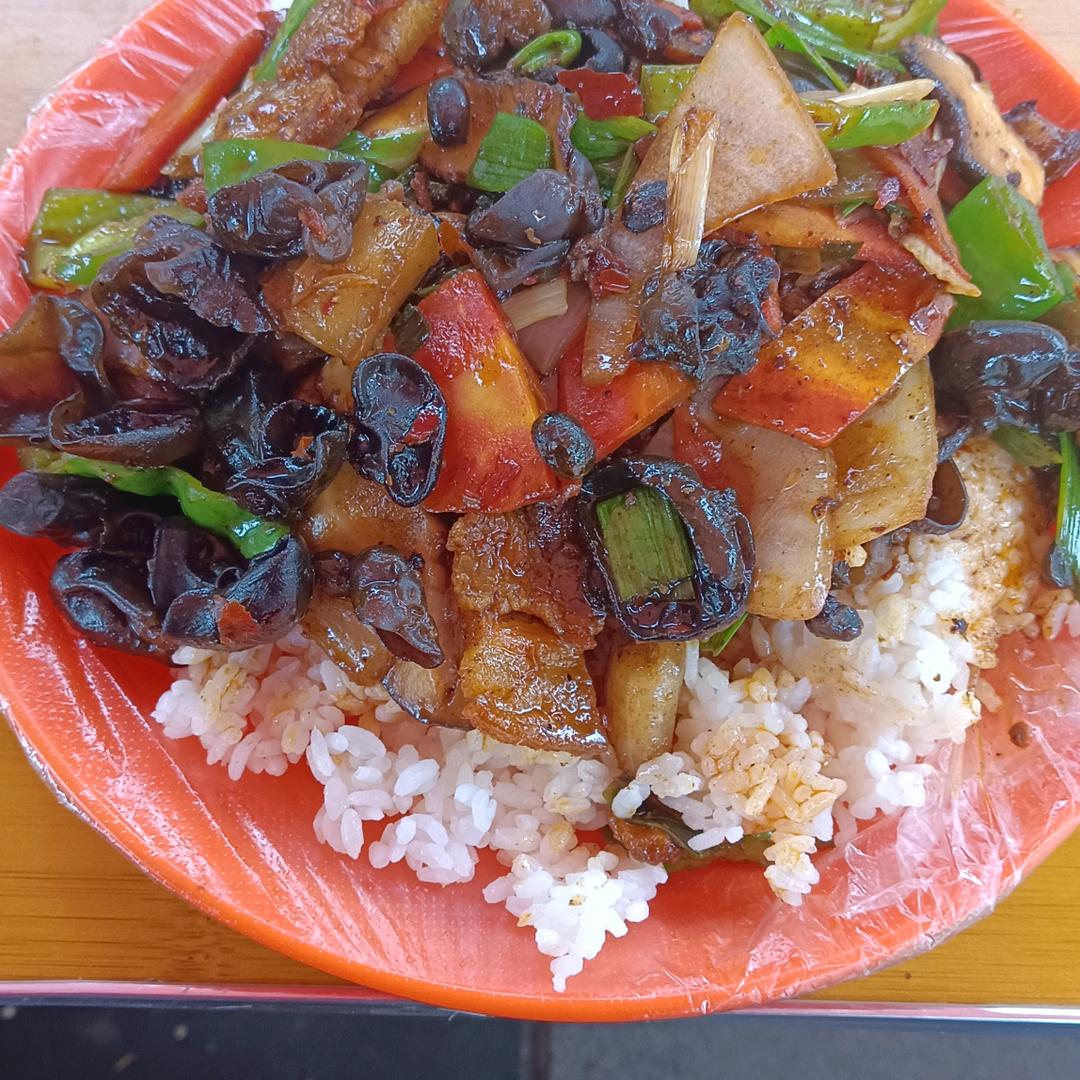 光头炒面+盖浇饭