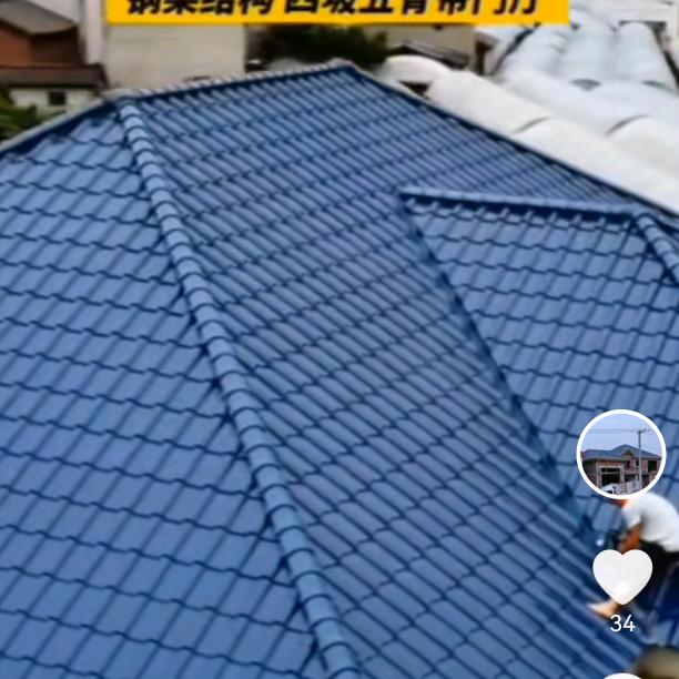崇阳 琉璃瓦斜屋面 阳光房 彩钢棚