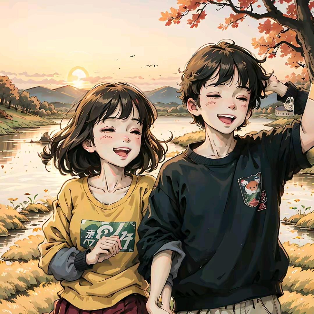 开心的我。