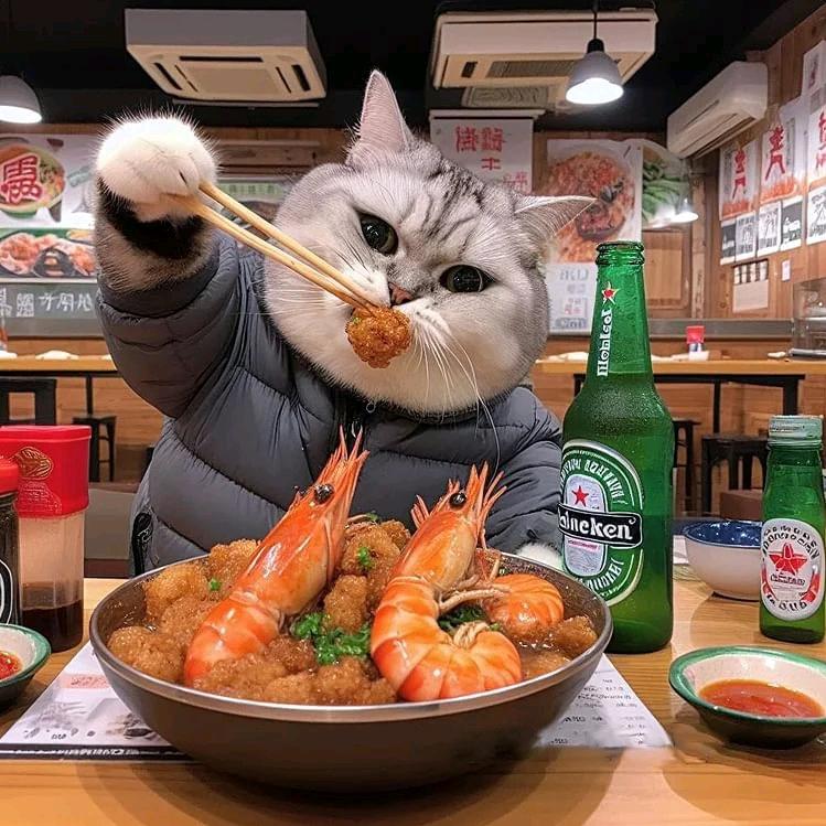 喂食猫同学
