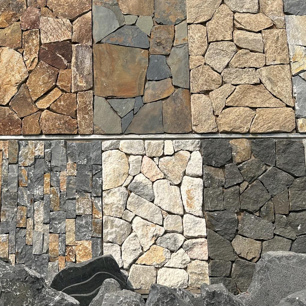 天然板岩不规则碎拼文化石厂家-正岩石材