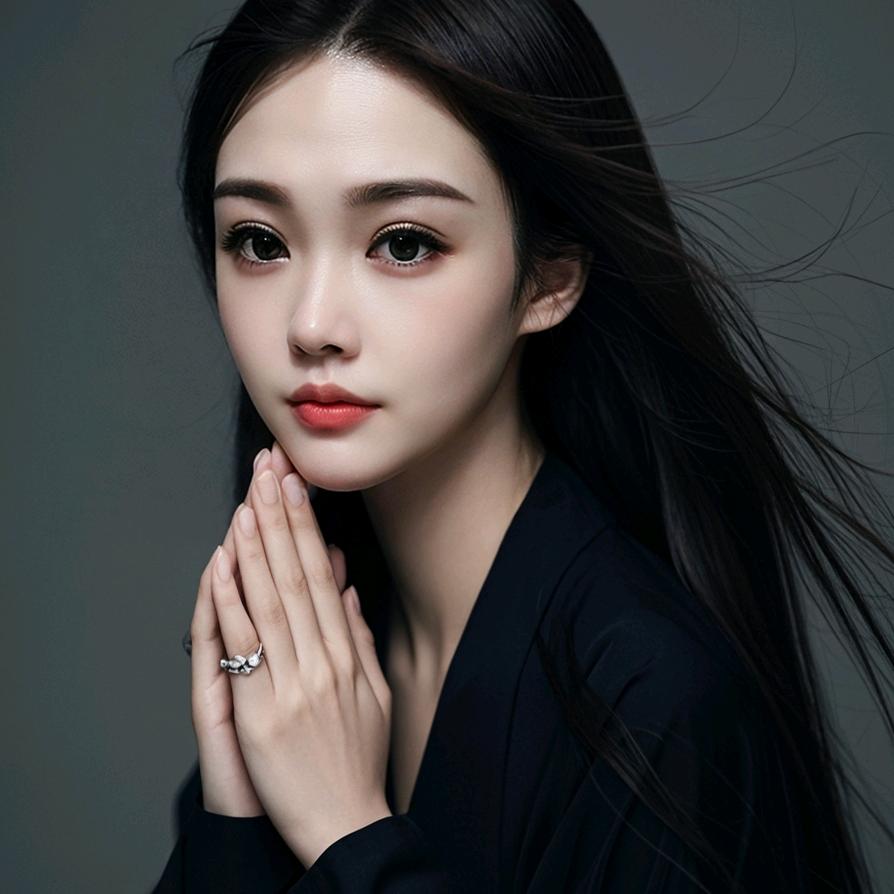 开红旗车的小姐姐