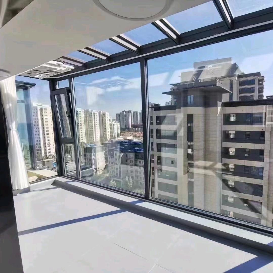 封阳台 金刚网高透纱窗 平开改内倒