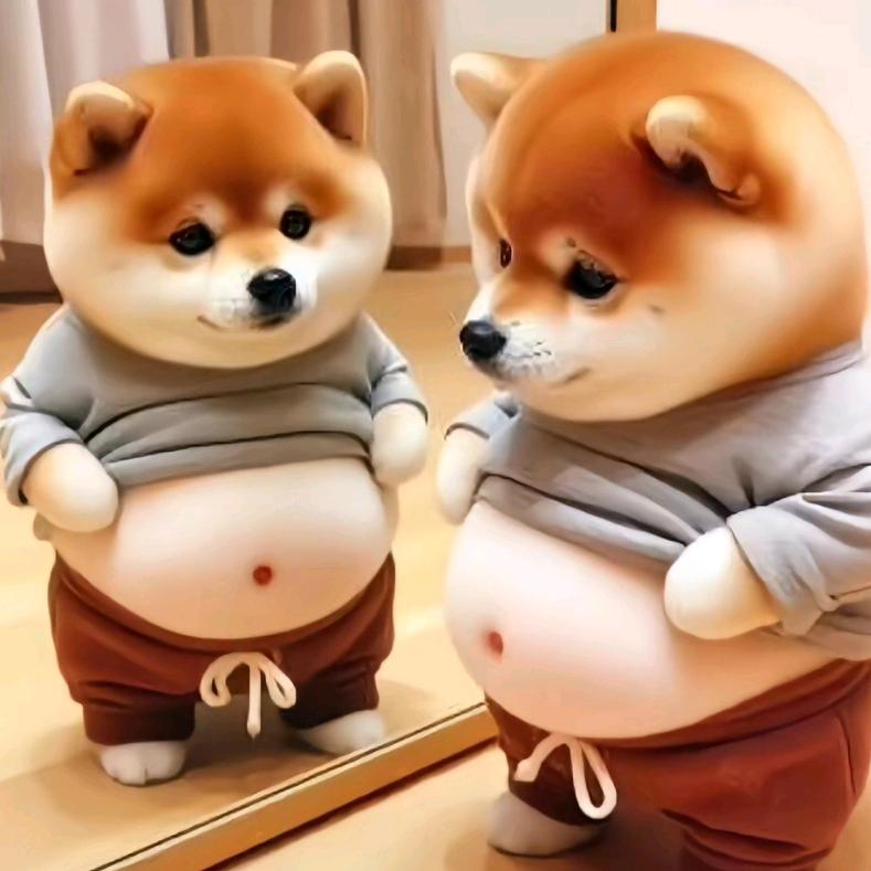 一个会稍息的肚子
