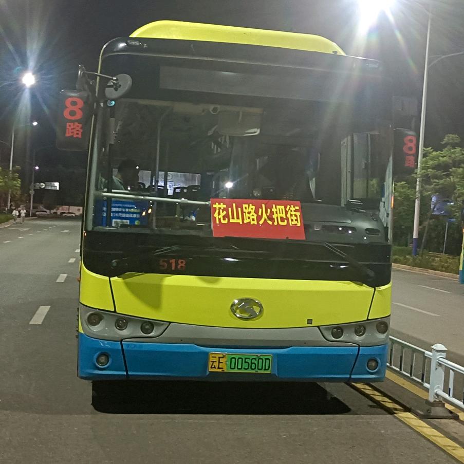 停靠在鹿城苑北站的8路公共汽车🚌🎥