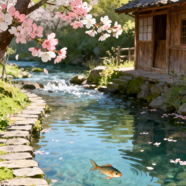 桃花渊里的小闲鱼