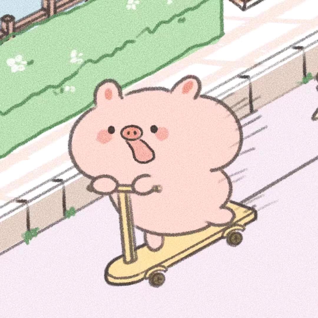 小猪玩滑板