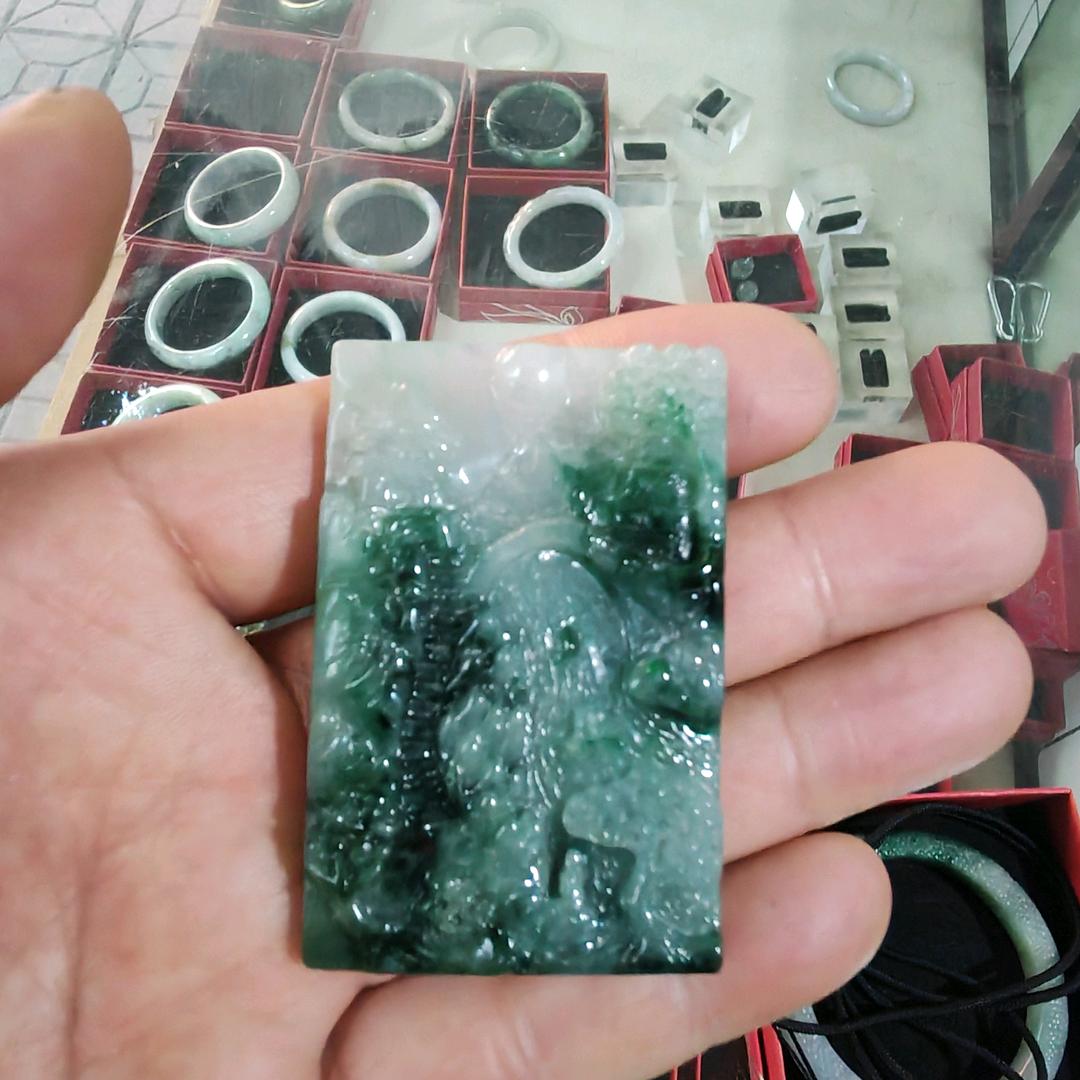 🐺狼翡翠雕刻，原石，片料，成品