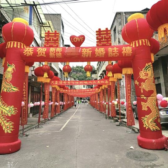 小蒋红白喜事地飘灯笼安装