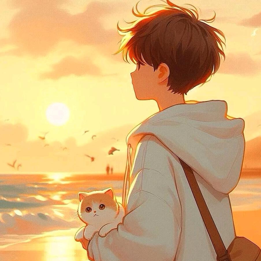 等黄昏看夕阳头像