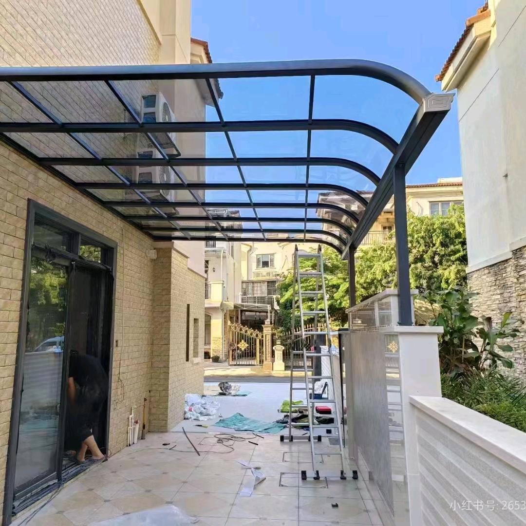 阳光雨棚  车棚  凉亭  源头厂商