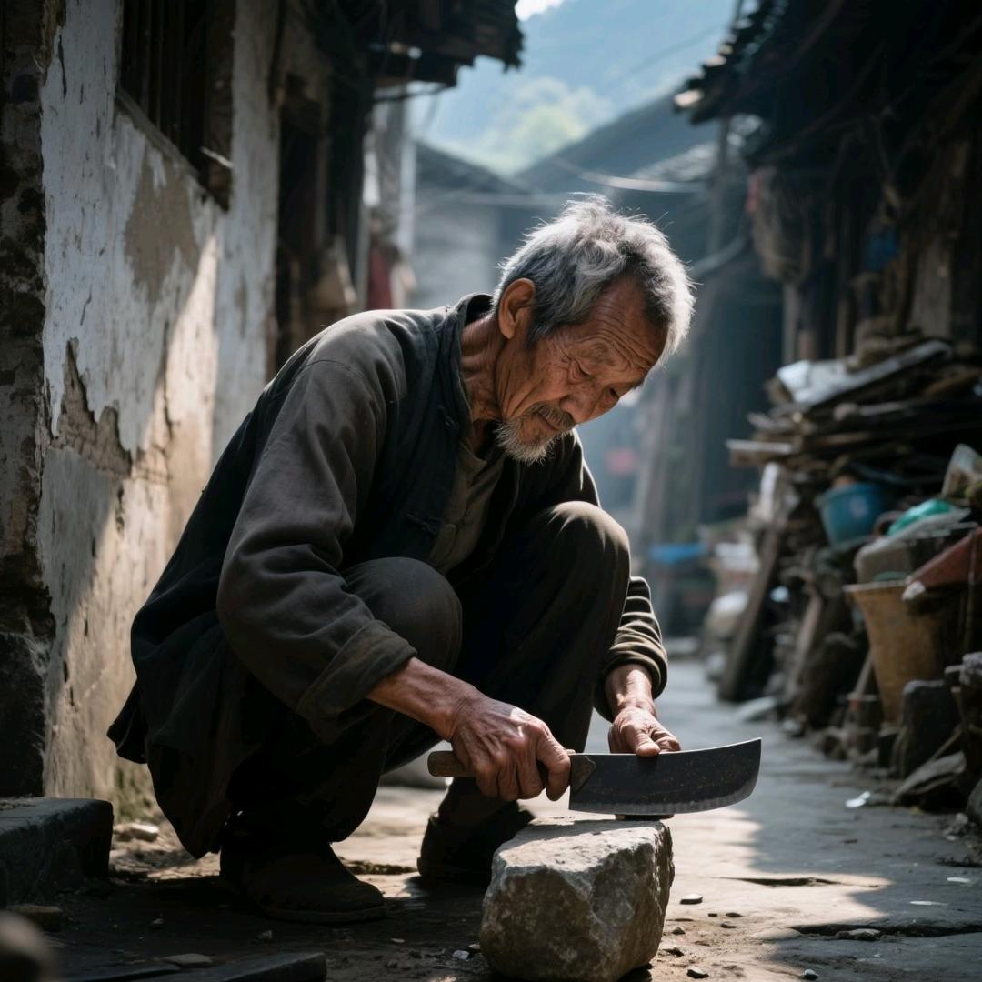 山城石匠磨刀石