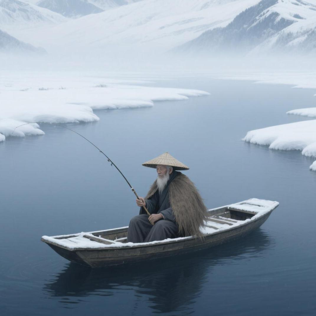独钓寒江雪