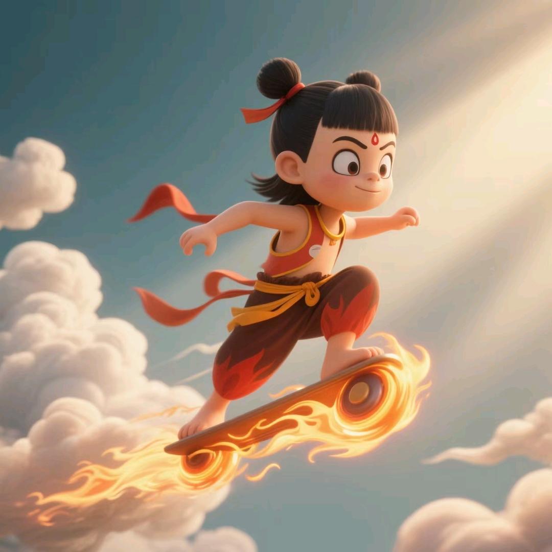 哪吒的风火轮被我当滑板