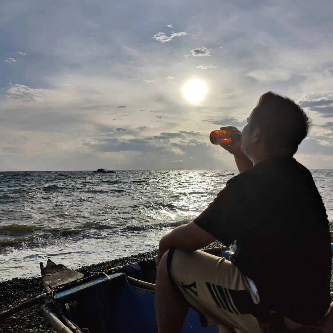 骑单车看海