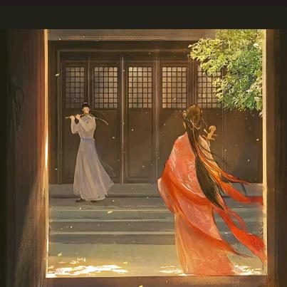 谁共明月赴长生，痛伴思念累无痕