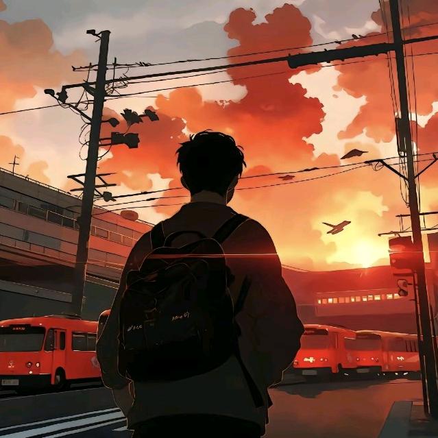 放学后的落日