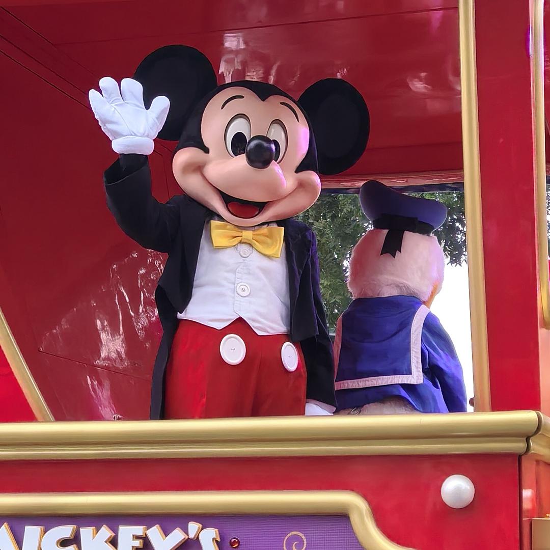 迪斯尼遛弯的小朋友