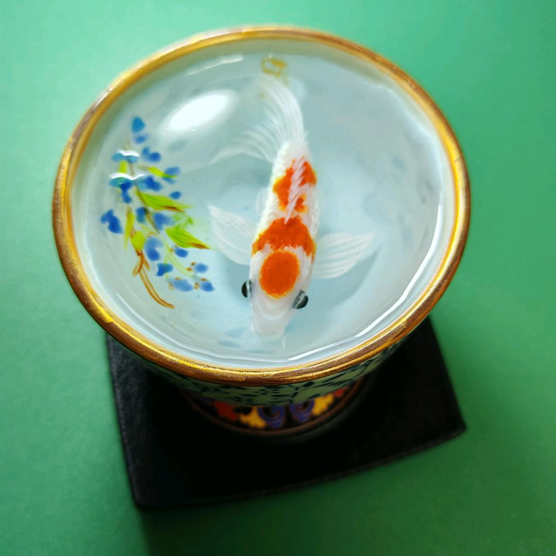 手绘立体锦鲤金鱼