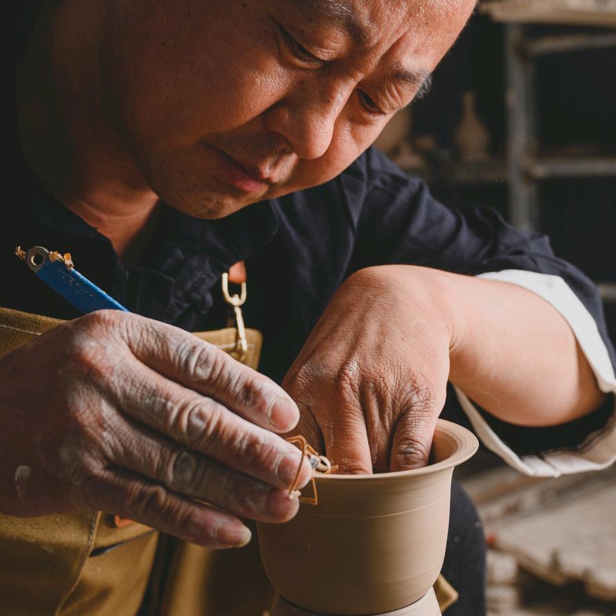 汝瓷运圈窑 茶具 花瓶 摆件