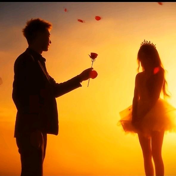 她说踏七彩祥云娶她。