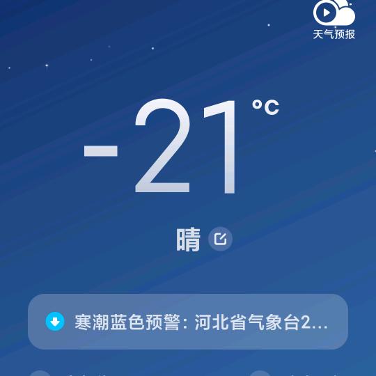零下二十一度