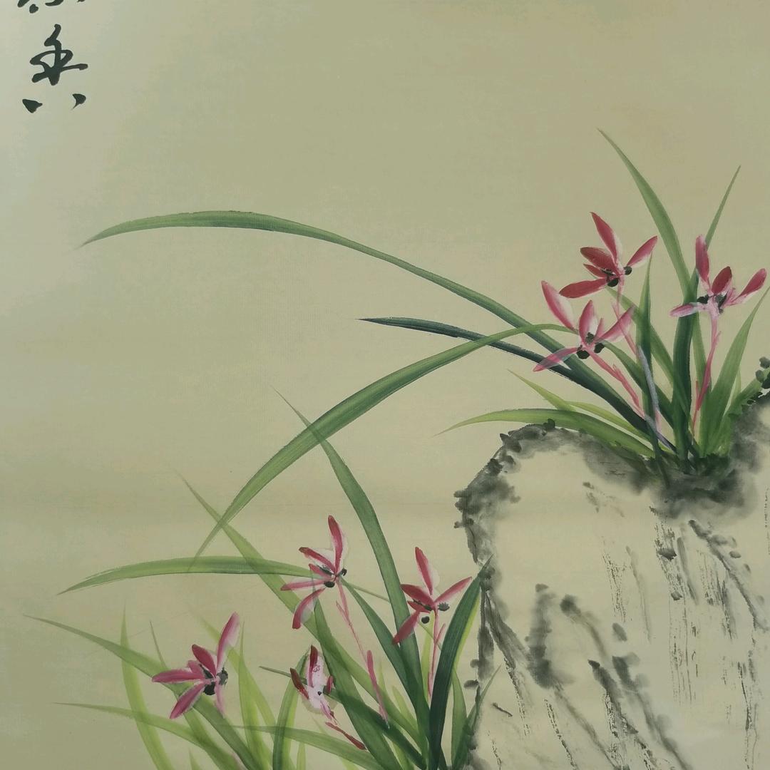一阵风画兰