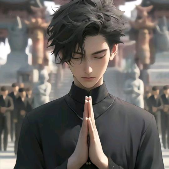 双手合十 祝我好运