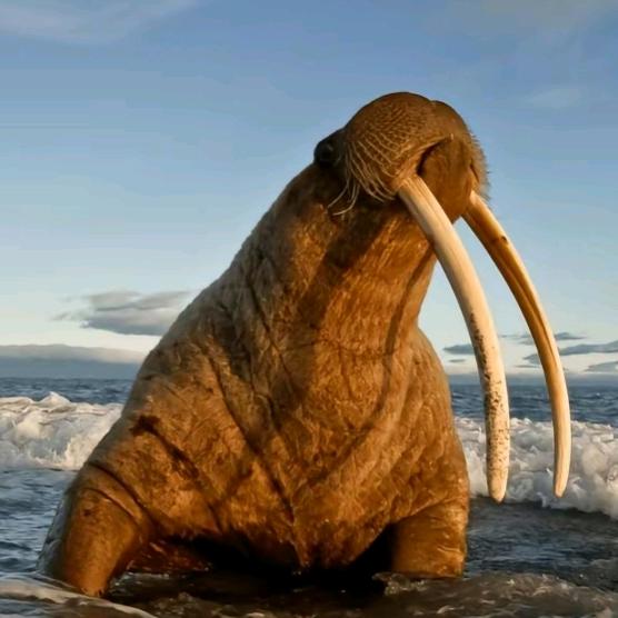 邦里乌斯群岛动感螺旋龇牙笑海象