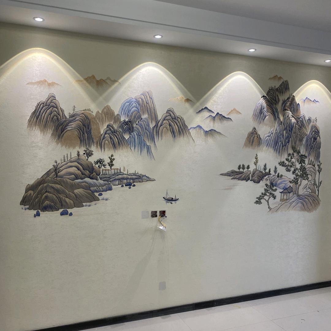 彪哥家居装饰刺绣背景软装