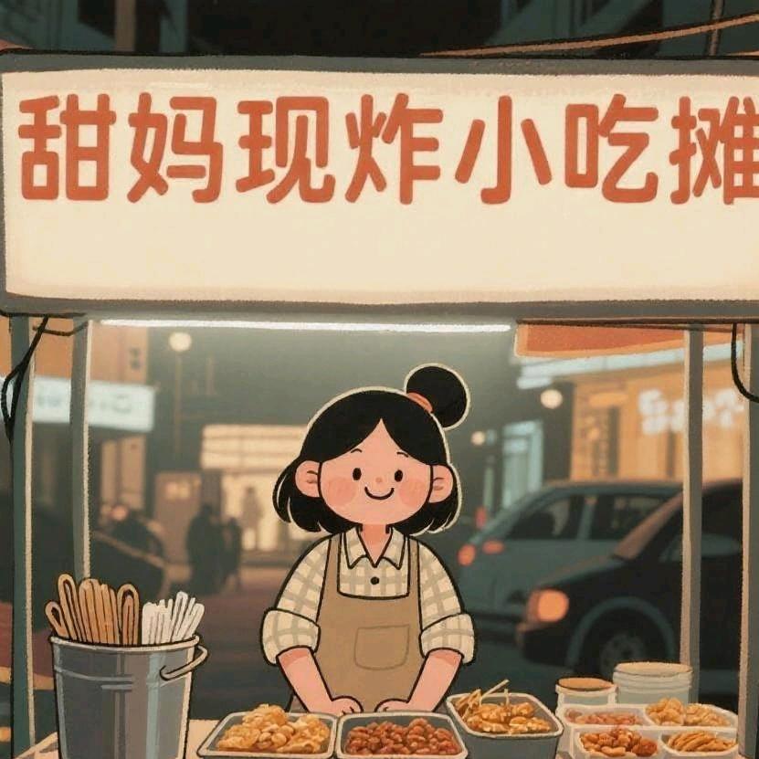 甜妈现炸小吃摊就在揭西大溪渔梁第二大圆