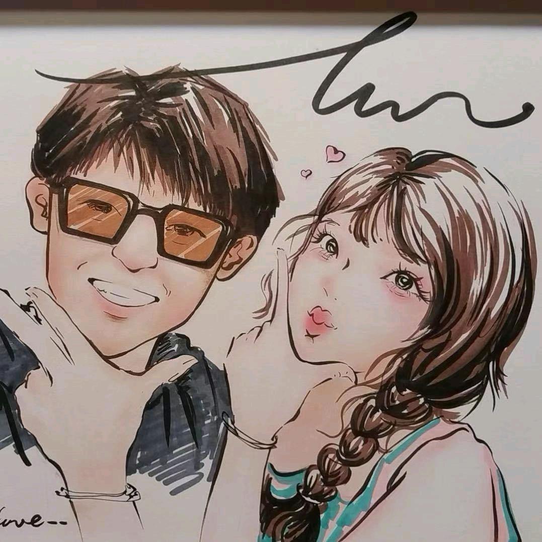 九色鹿手绘肖像