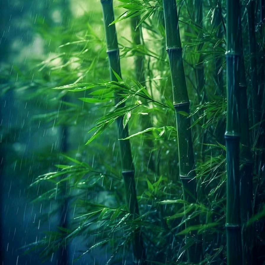 竹林听雨