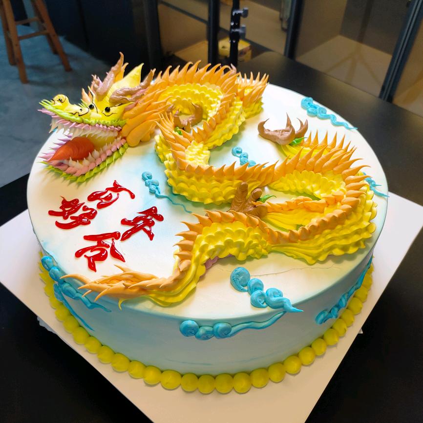 🍇葡萄家蛋糕【传统奶油裱花龙凤蛋糕】