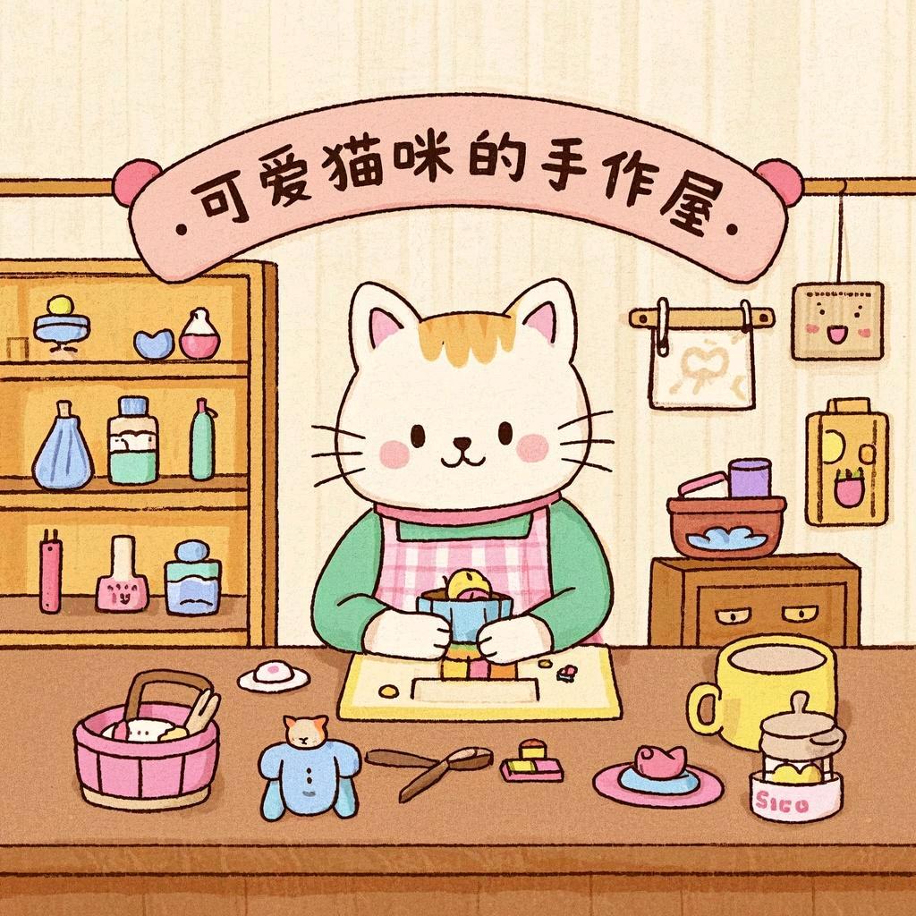 可爱猫咪玩偶配饰DIY