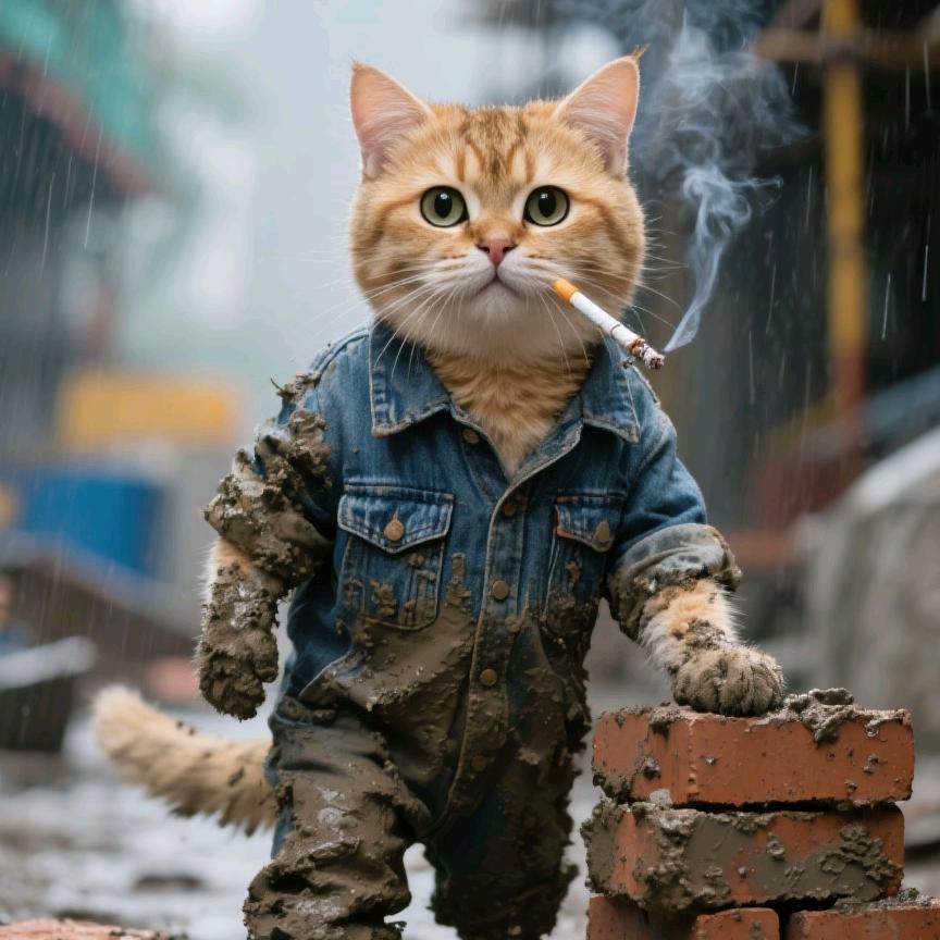 穿夹克的杰克猫