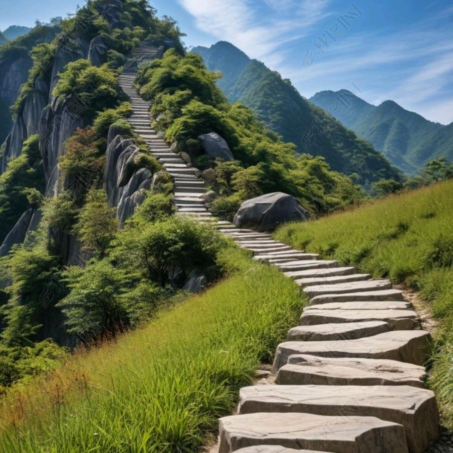 寒山石径斜