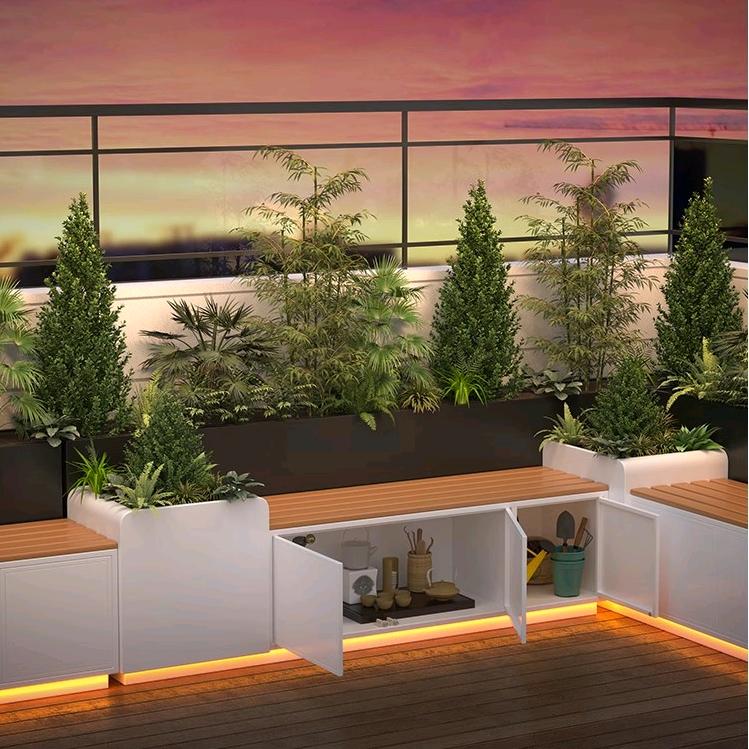 鸿发户外花箱座椅工厂