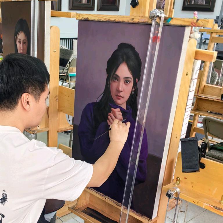 彩虹油画